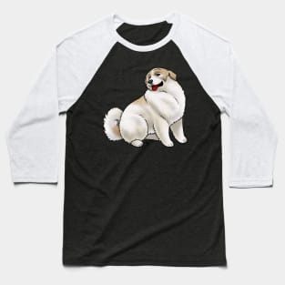 Dog - Pyrenean Mountain Dog - Badger Baseball T-Shirt